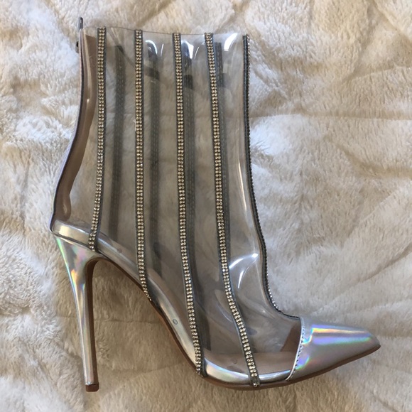 Fashion Nova Clear Bootie - Picture 3 of 5